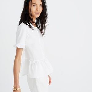 [ Madewell ] Studio Ruffle-Hem Top
